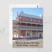 Wir sind in Broken Hill, New South Wales Australie Postkarte (Vorne/Hinten)