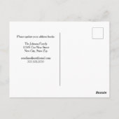 Wir sind in das Ausland geflogen Postkarte (Rückseite)