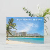 Wir sind in das Honolulu Beach Foto Custom Moving Ankündigung (Stehend Vorderseite)