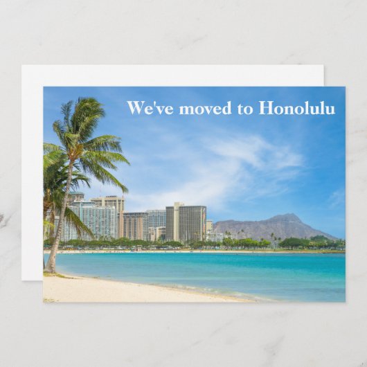 Wir sind in das Honolulu Beach Foto Custom Moving Ankündigung (Vorne/Hinten)