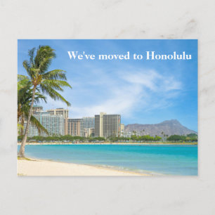 Wir sind in das Honolulu Beach Foto Custom Moving  Postkarte