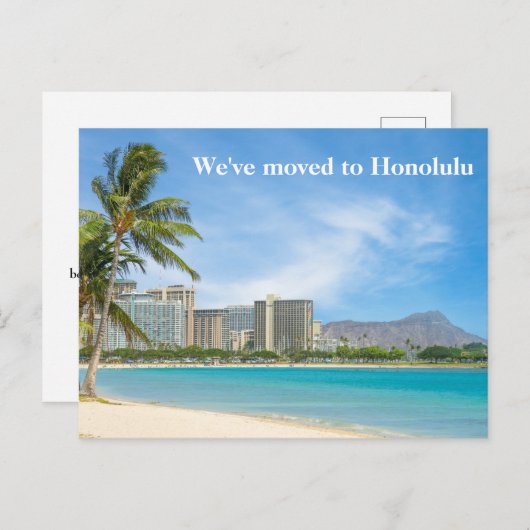 Wir sind in das Honolulu Beach Foto Custom Moving  Postkarte (Vorne/Hinten)
