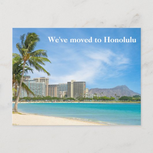 Wir sind in das Honolulu Beach Foto Custom Moving  Postkarte (Vorderseite)