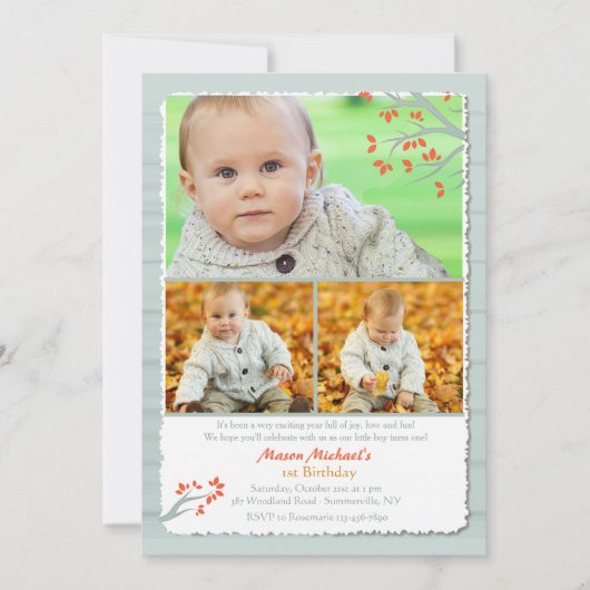 Wir sind in der Liebe Foto Einladung gefallen (Vorderseite)