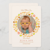 Wir sind in der Liebe gefallen Foto Geburtsankündi Ankündigung (Vorne/Hinten)