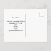 Wir sind in die neue Strandadresse gegangen Postkarte (Rückseite)