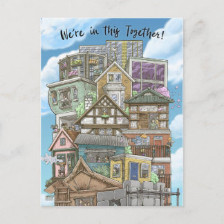 Wir sind in dieser gemeinsamen Postkarte (Coronavi