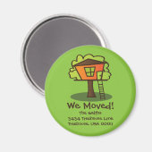 Wir sind in ein Baumhaus umgezogen! Magnet (Vorderseite/Rückseite)