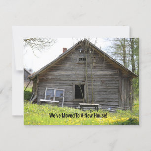 Wir sind in ein neues Haus umgezogen Postkarte