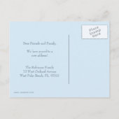 Wir sind in ein neues Haus umgezogen Postkarte (Rückseite)