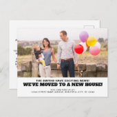 Wir sind in ein neues Haus Zuhause Address Foto um Ankündigungspostkarte (Vorne/Hinten)
