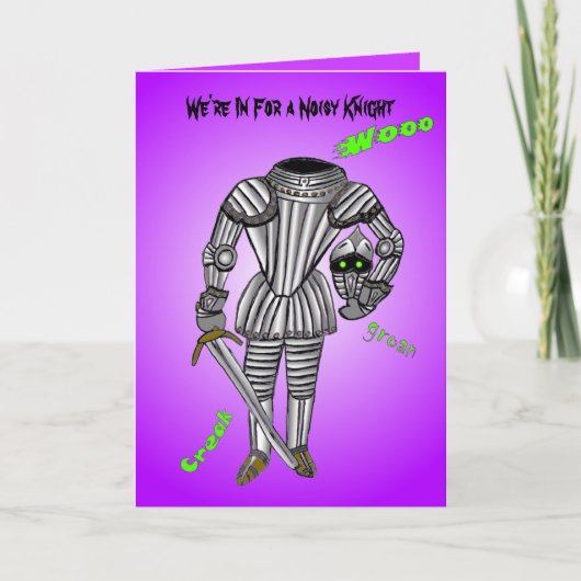 Wir sind in einem lauten Ritter Karte (Vorderseite)