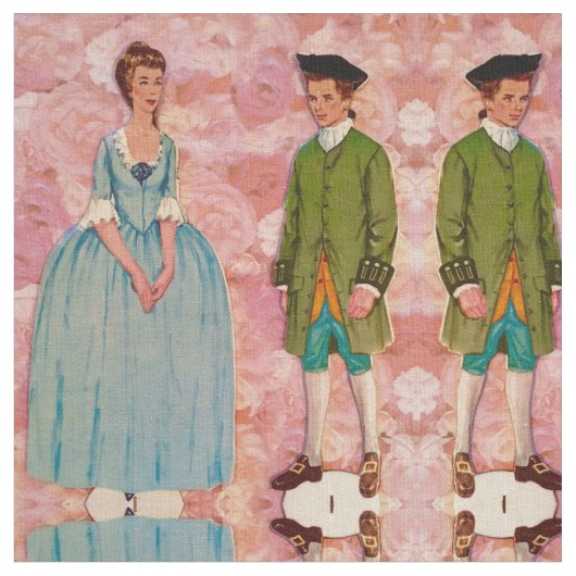 Wir sind in Liebe in Rose Fabric Stoff (Nahaufnahme)