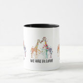 Wir sind in Liebe mit 2 Giraffen Tasse Design (Zentrum)