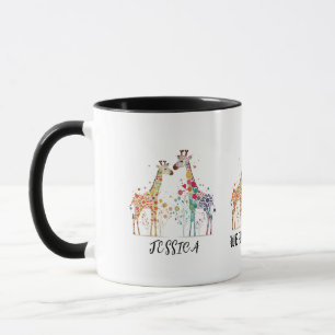 Wir sind in Liebe mit 2 Giraffen Tasse Design