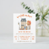 Wir sind in Liebe mit der Mitteilung über den Umzu Postkarte (Stehend Vorderseite)