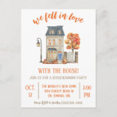 Wir sind in Liebe mit der Mitteilung über den Umzu Postkarte (Vorderseite)