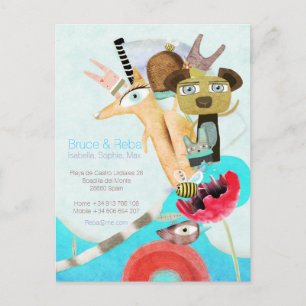 Wir sind in Spanien umgezogen Ankündigungspostkarte