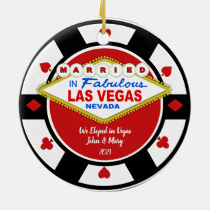 Wir sind in Vegas durchgebrannt Weihnachtsbaumanhä Keramik Ornament