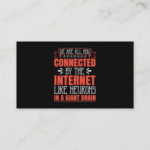 Wir sind jetzt alle über das Internet verbunden Visitenkarte