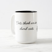 Wir sind Katze Zweifarbige Tasse (Vorderseite Links)