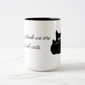 Wir sind Katze Zweifarbige Tasse (Mittel)