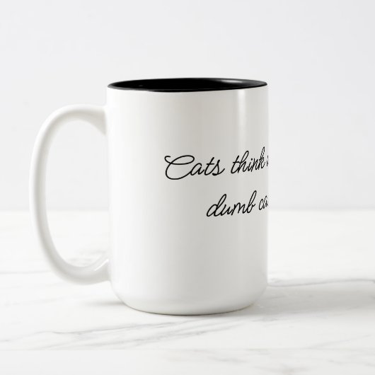 Wir sind Katze Zweifarbige Tasse (Links)
