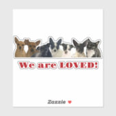 Wir sind LIEBT für Tierfreunde! Aufkleber (Blatt)