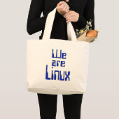 Wir sind Linux Large Toto Bag Jumbo Stoffbeutel (Vorderseite (Produkt))