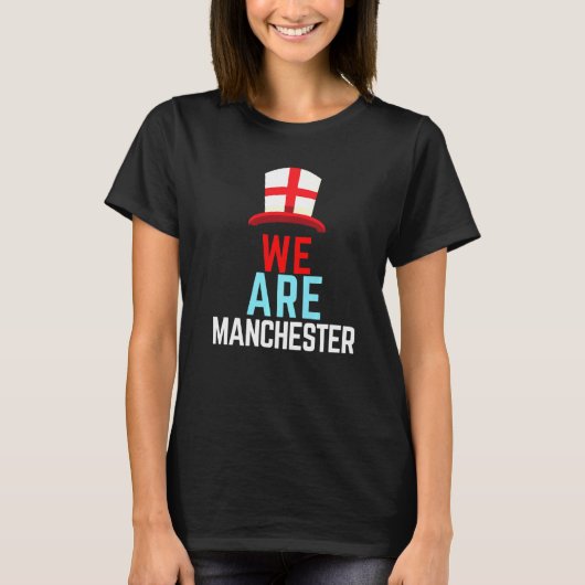 Wir sind Manchester England Flag Sports T-Shirt (Vorderseite)
