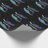 Wir sind Manta Be Funny Manta Ray Pun Dark BG Geschenkpapier (Ecke)