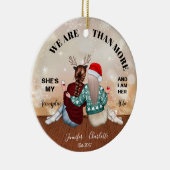 Wir sind mehr als Bestie Weihnachtsdekoration Keramik Ornament (Rechts)