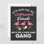 Wir sind mehr als nur Scrapbooking Freunde Flaming Postkarte (Vorne/Hinten)
