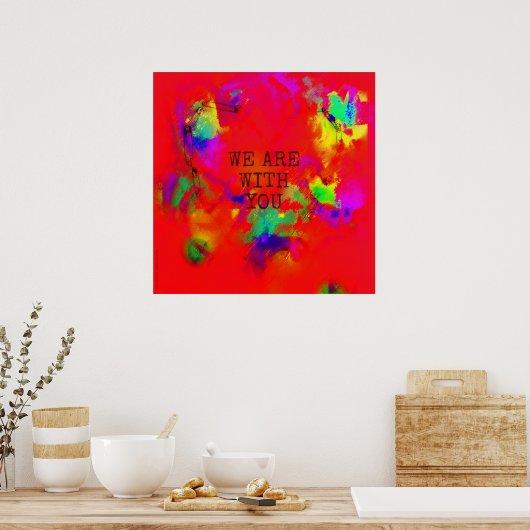 Wir sind mit Ihnen unterstützen Diversity Herz abs Poster (Küche)
