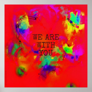 Wir sind mit Ihnen unterstützen Diversity Herz abs Poster