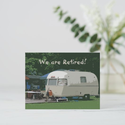 Wir sind müde! Zuhause ist, wo Camper ist! Kontakt Postkarte (Stehend Vorderseite)