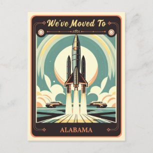 Wir sind nach Alabama gezogen Vintage-Postkarte Postkarte