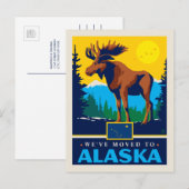 Wir sind nach Alaska gezogen Einladungspostkarte (Vorne/Hinten)