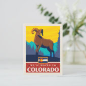 Wir sind nach Colorado gezogen Einladungspostkarte (Stehend Vorderseite)