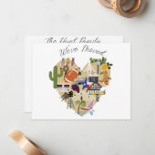 Wir sind nach Dallas Texas Postcard umgezogen Mitteilungskarte (Vorderseite/Rückseite Beispiel)