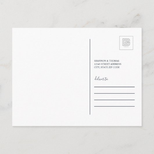 Wir sind nach Delaware gezogen Einladungspostkarte (Rückseite)