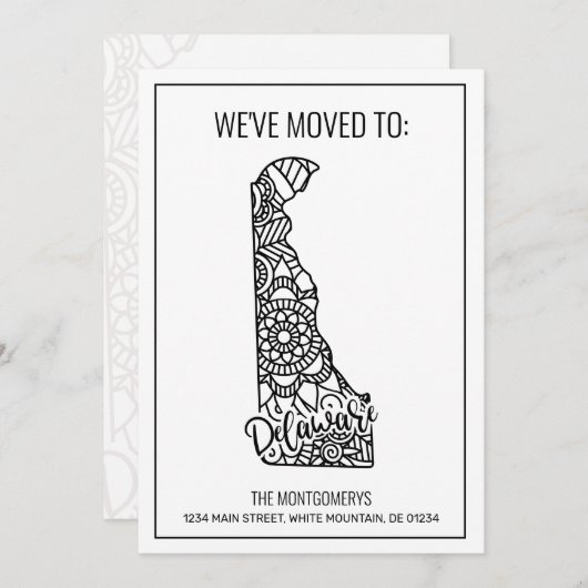 Wir sind nach Delaware-Staat umgezogen, Floral Man Ankündigung (Vorne/Hinten)