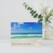 Wir sind nach Florida Destin Beach Foto umgezogen Postkarte (Stehend Vorderseite)