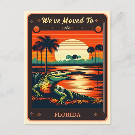 Wir sind nach Florida gezogen | Vintage Postkarte (Vorderseite)