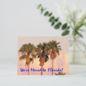 Wir sind nach Florida Post Card umgezogen Ankündigungspostkarte (Stehend Vorderseite)