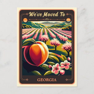 Wir sind nach Georgia gezogen Vintage-Postkarte Postkarte