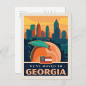Wir sind nach Georgien gezogen Einladungspostkarte (Vorne/Hinten)
