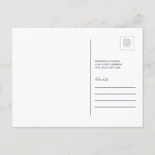 Wir sind nach Georgien gezogen Einladungspostkarte (Rückseite)