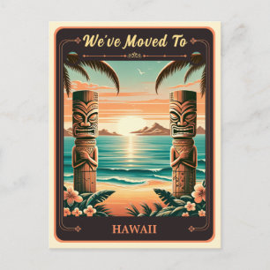 Wir sind nach Hawaii gezogen   Vintage-Postkarte Postkarte
