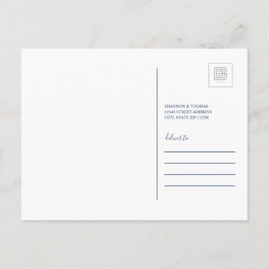 Wir sind nach Iowa gezogen Einladungspostkarte (Rückseite)